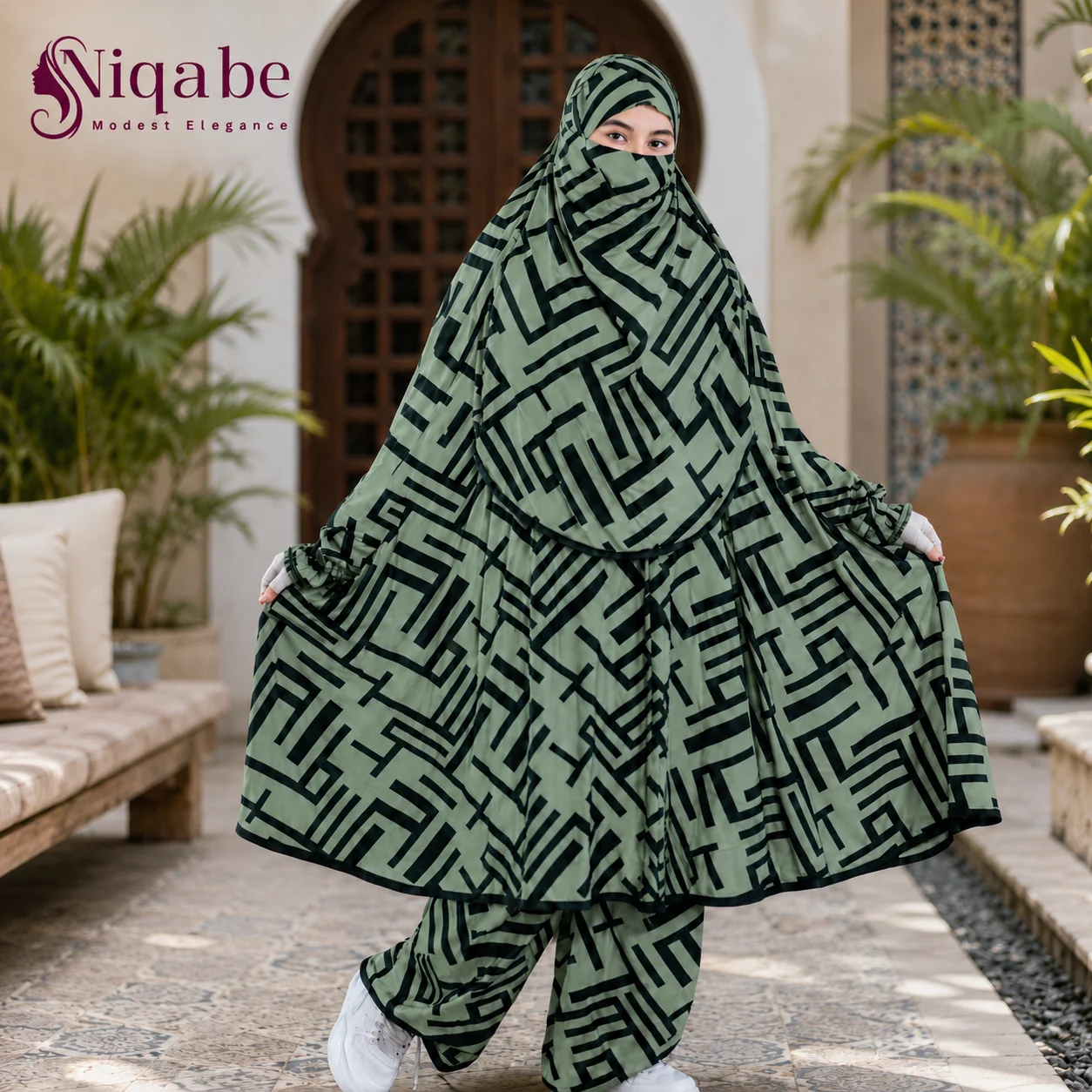 221 - Lilen Premium Khimar With Plazo