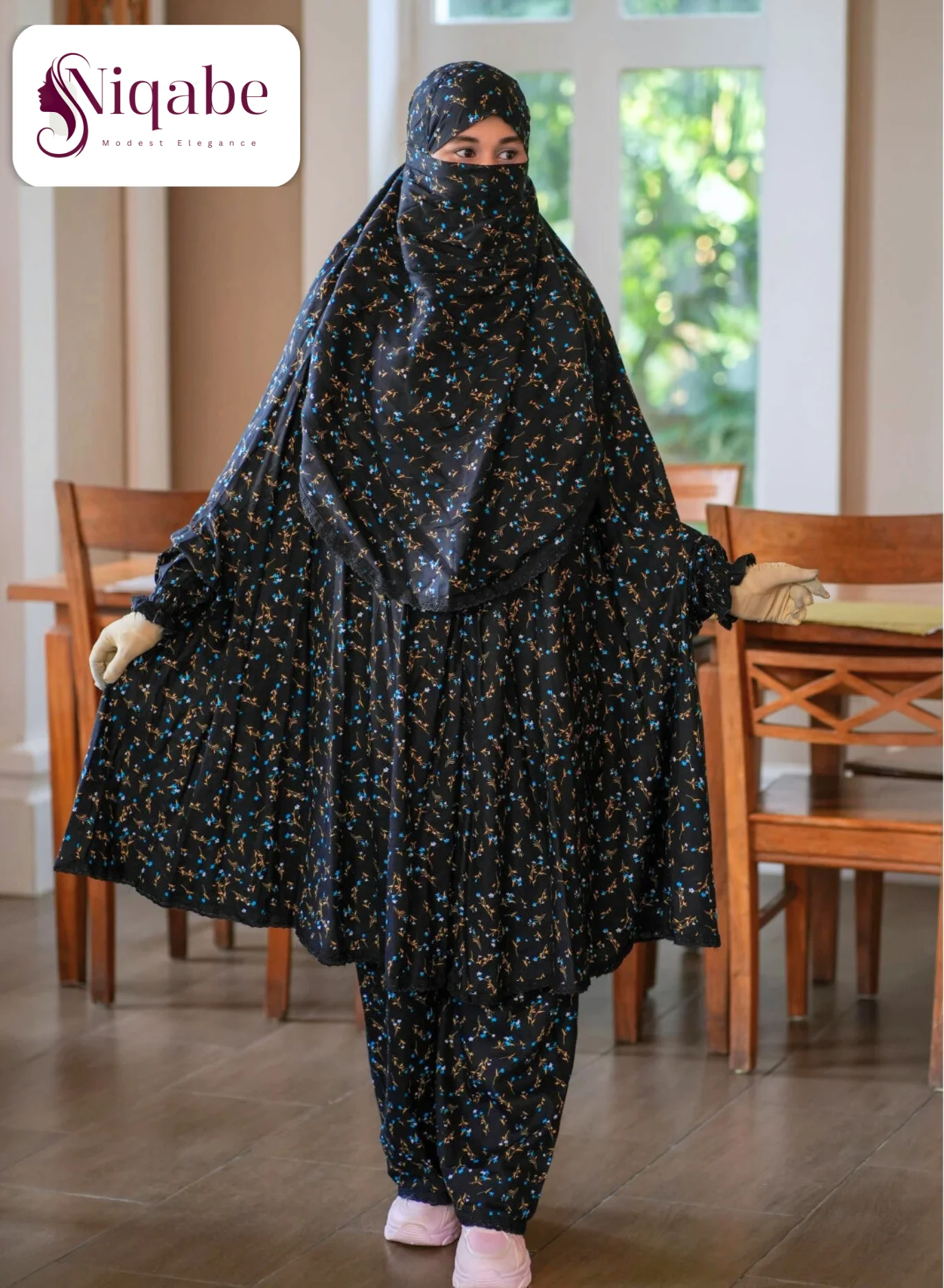 113 - Lilen Premium Khimar With Plazo