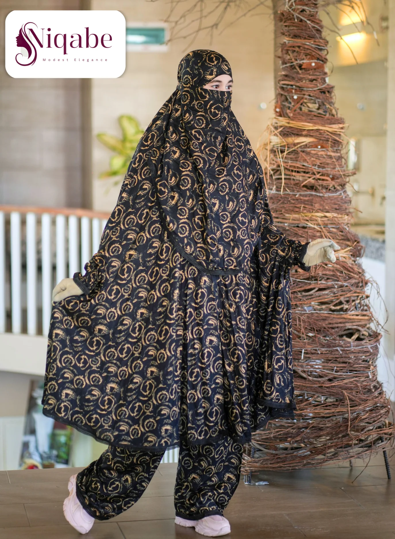 144 - Lilen Premium Khimar With Plazo