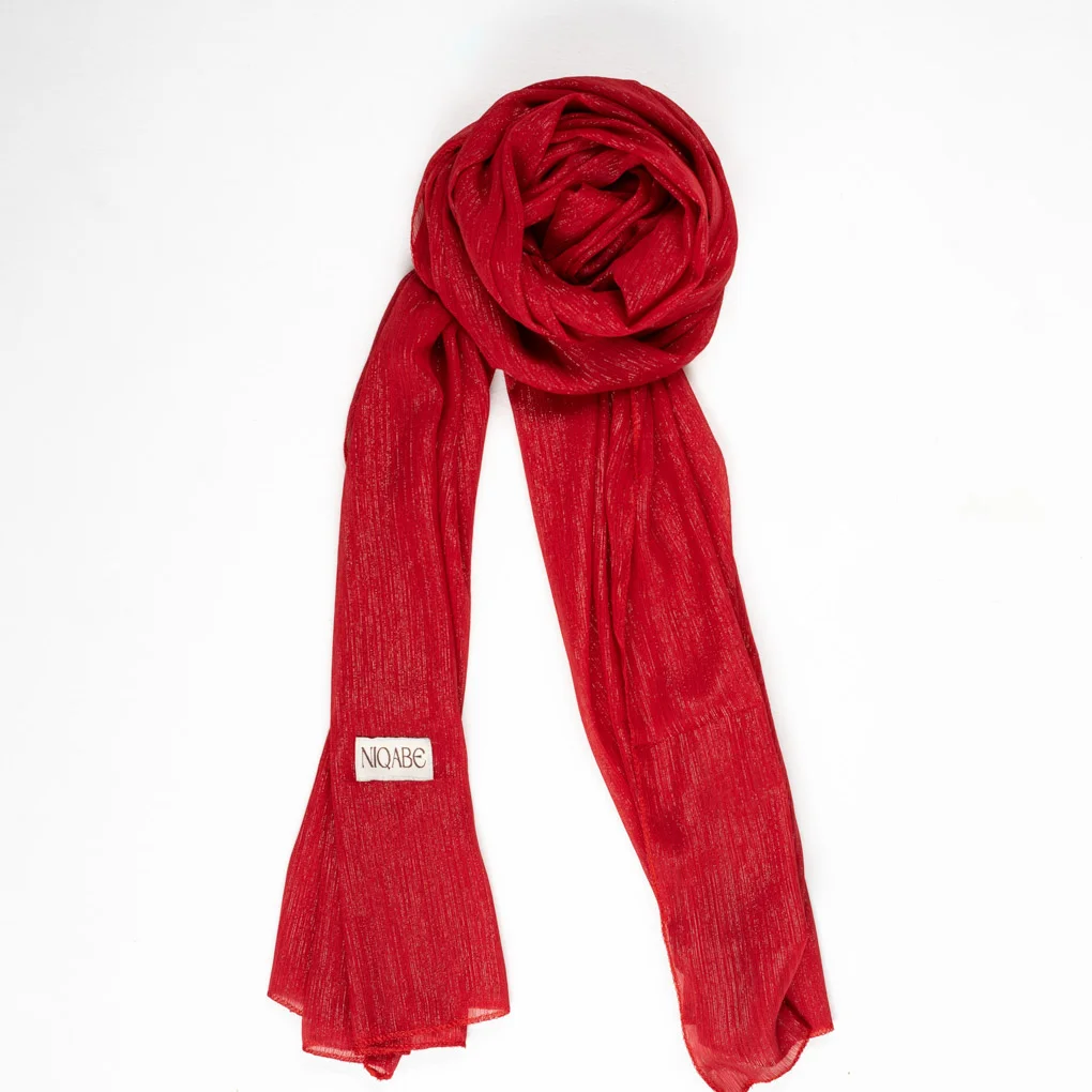 Jari Georgette Hijab - Blood Red