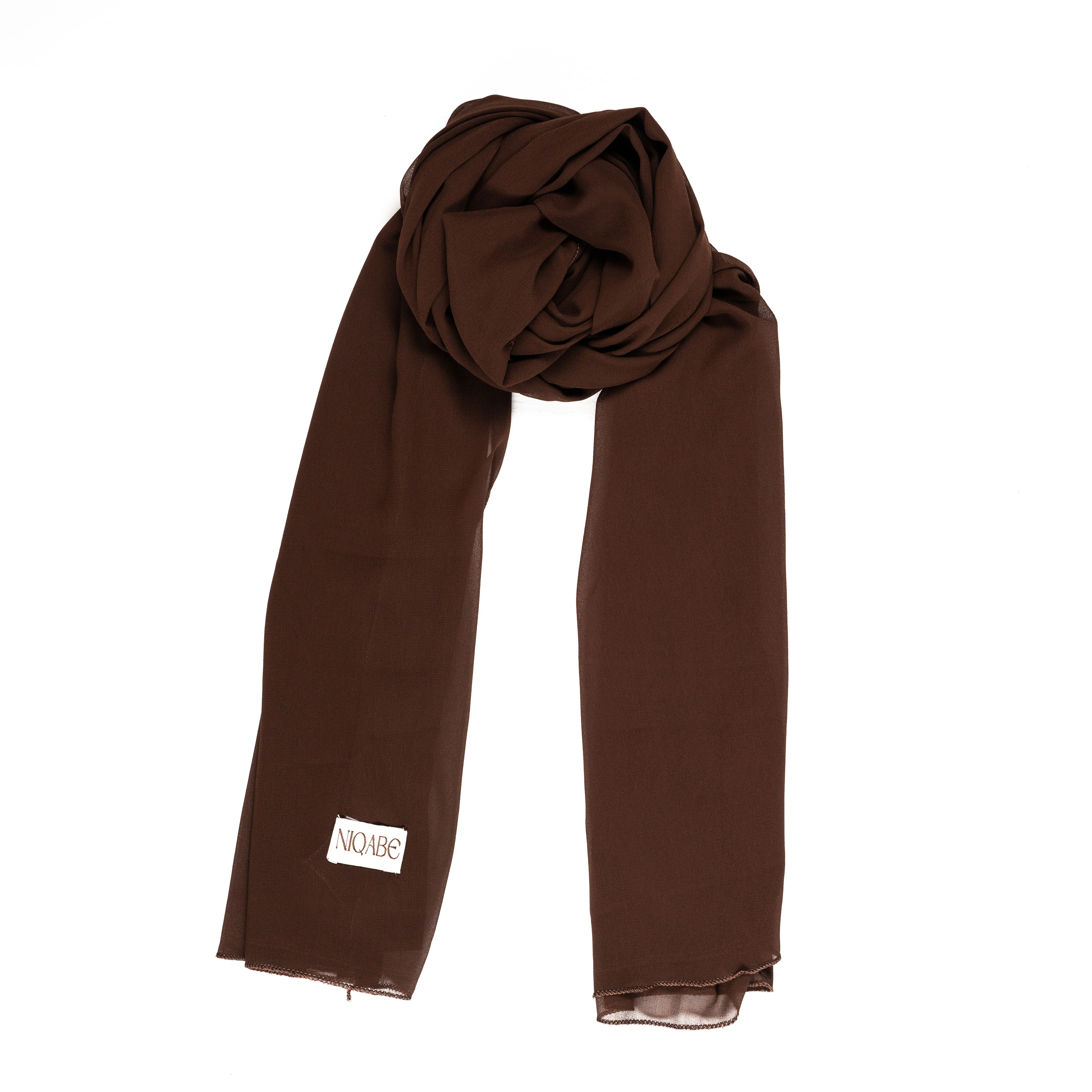 Chiffon Georgette Hijab - Chocolate Brown