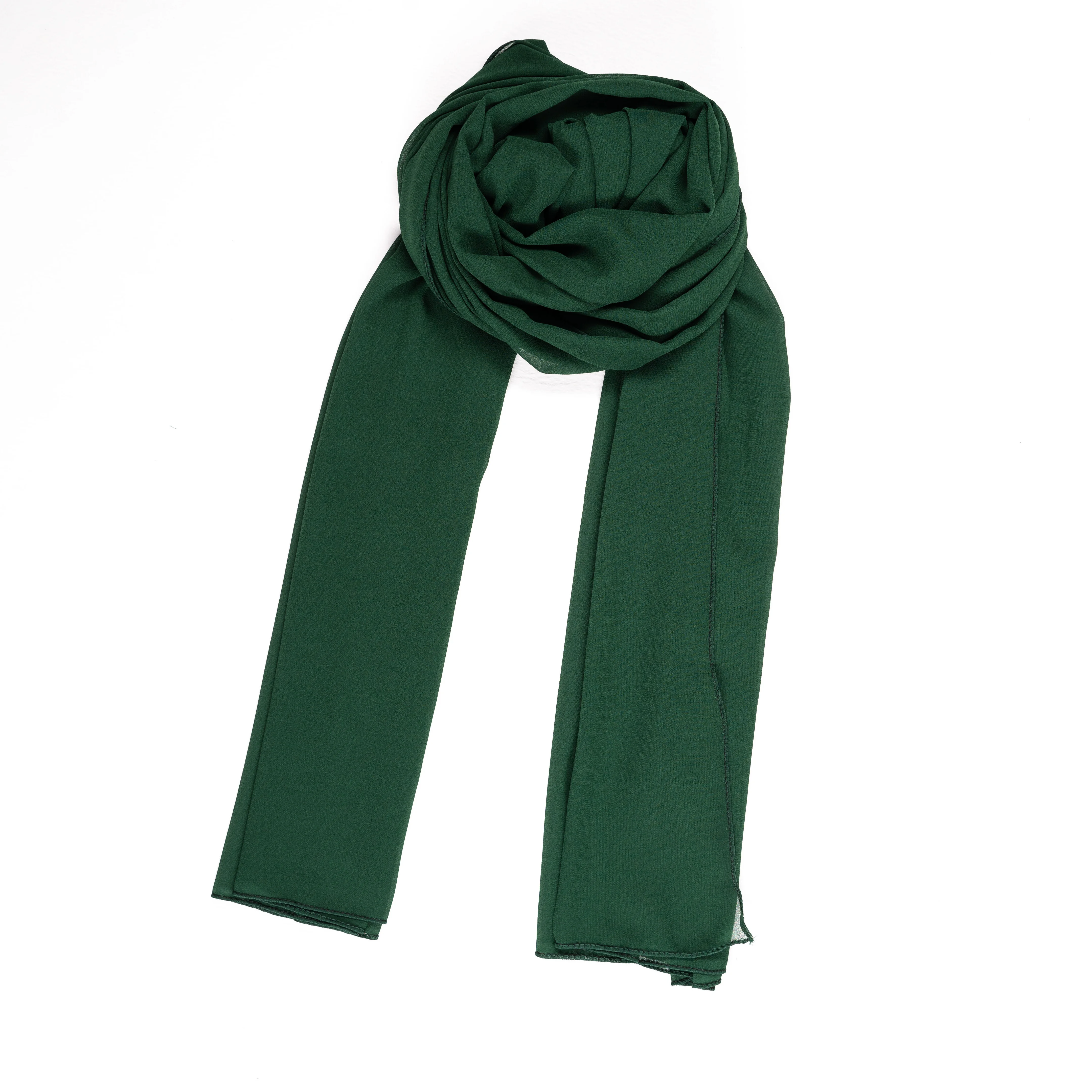 Chiffon Georgette Hijab - Deep Emerald Green