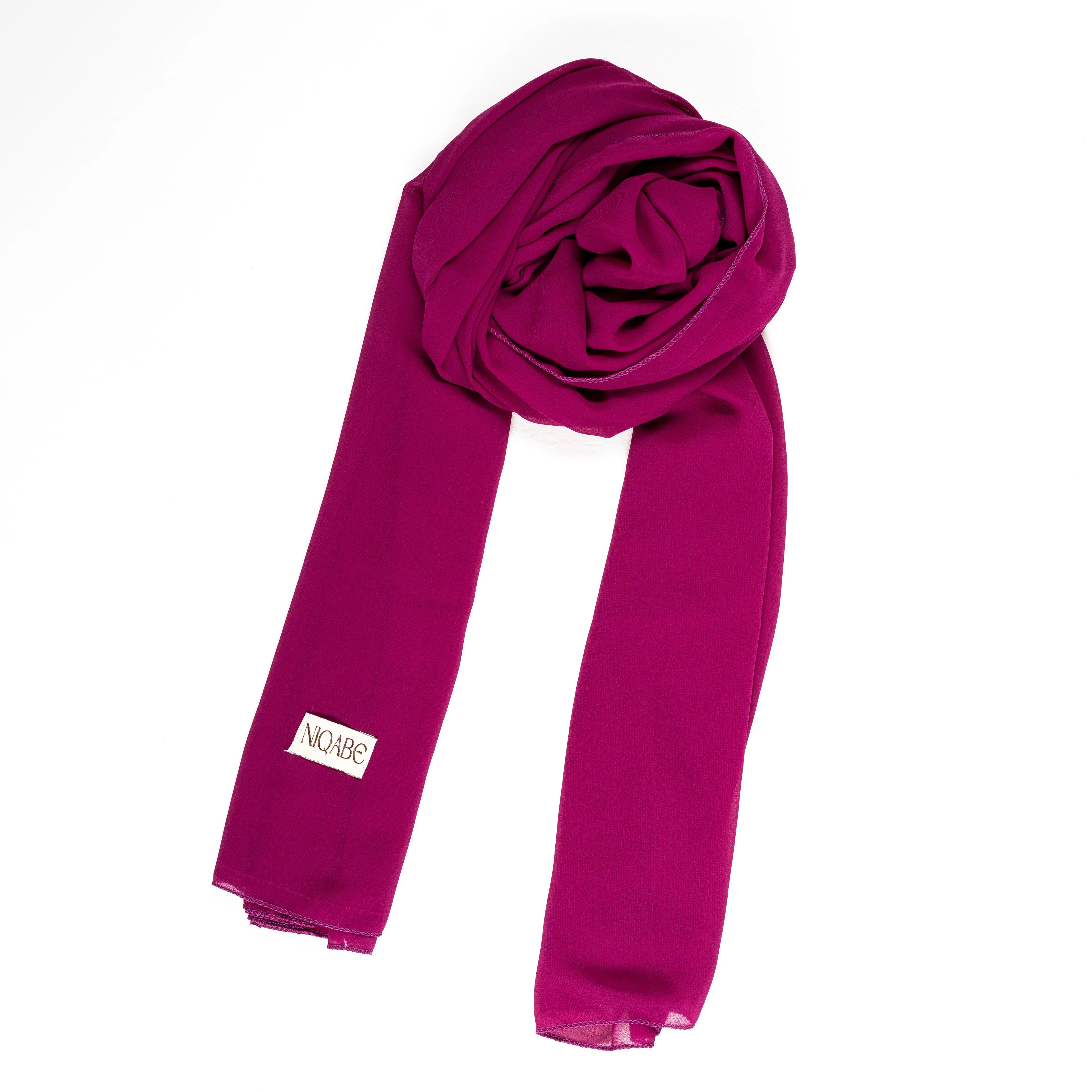 Chiffon Georgette Hijab - Magenta Bloom