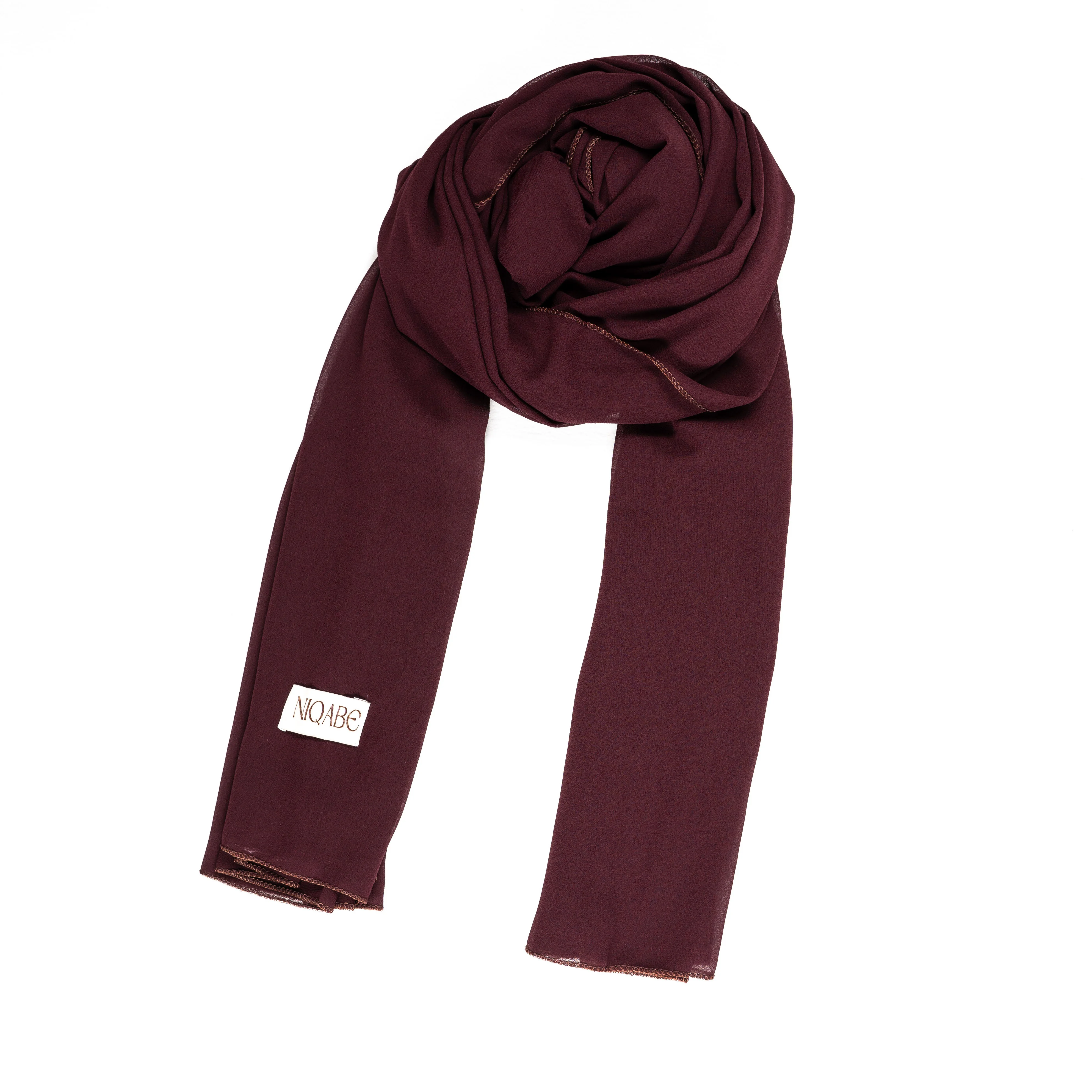 Chiffon Georgette Hijab - Maroon Wine