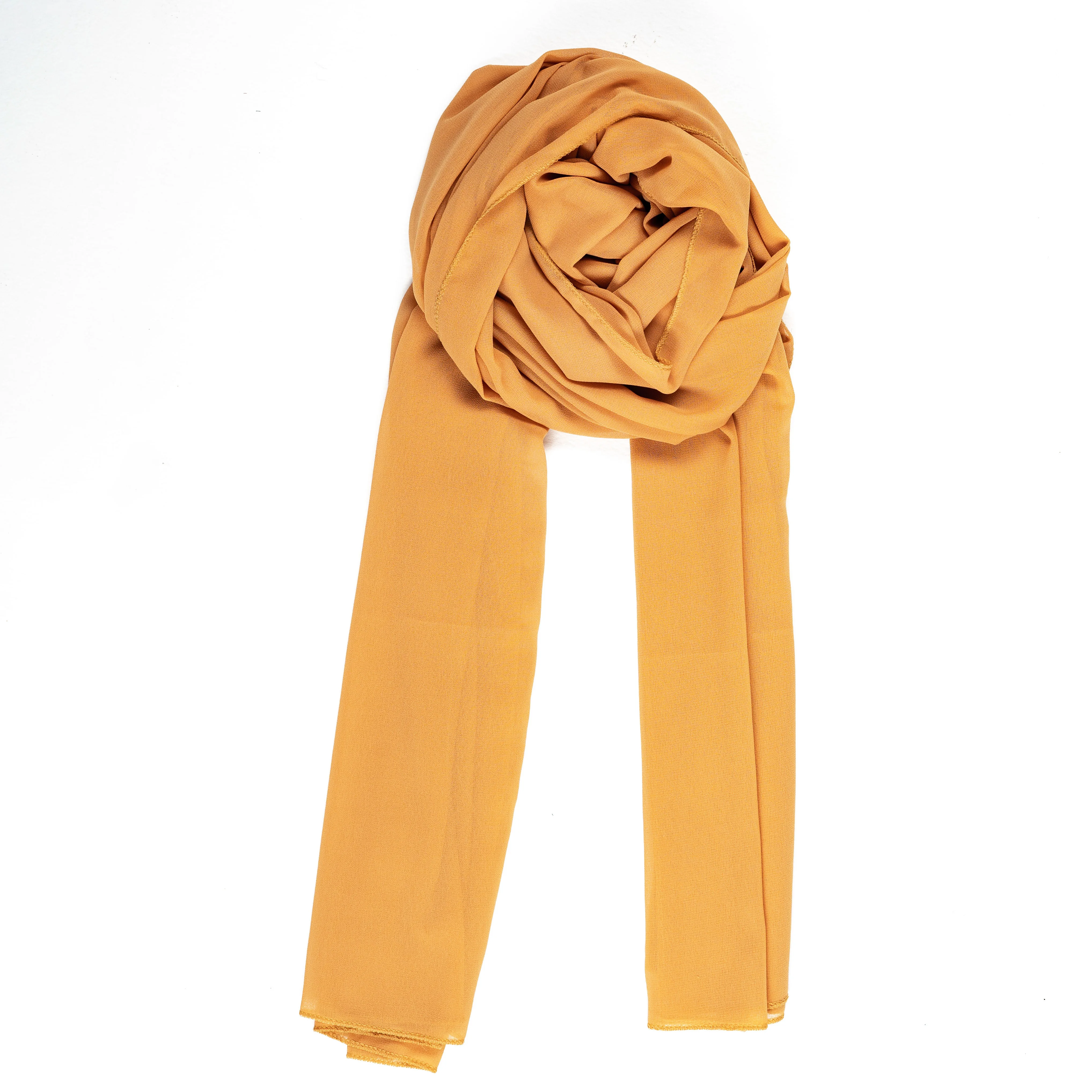 Chiffon Georgette Hijab - Mustard Gold