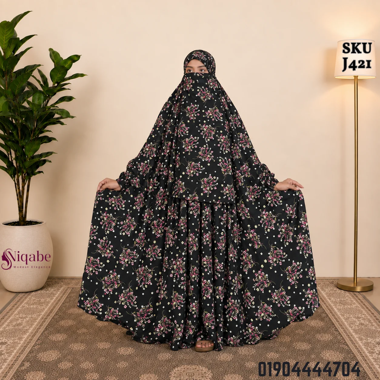 Premium Turkish Kaftan Silk Floor Touch Jilbab J421