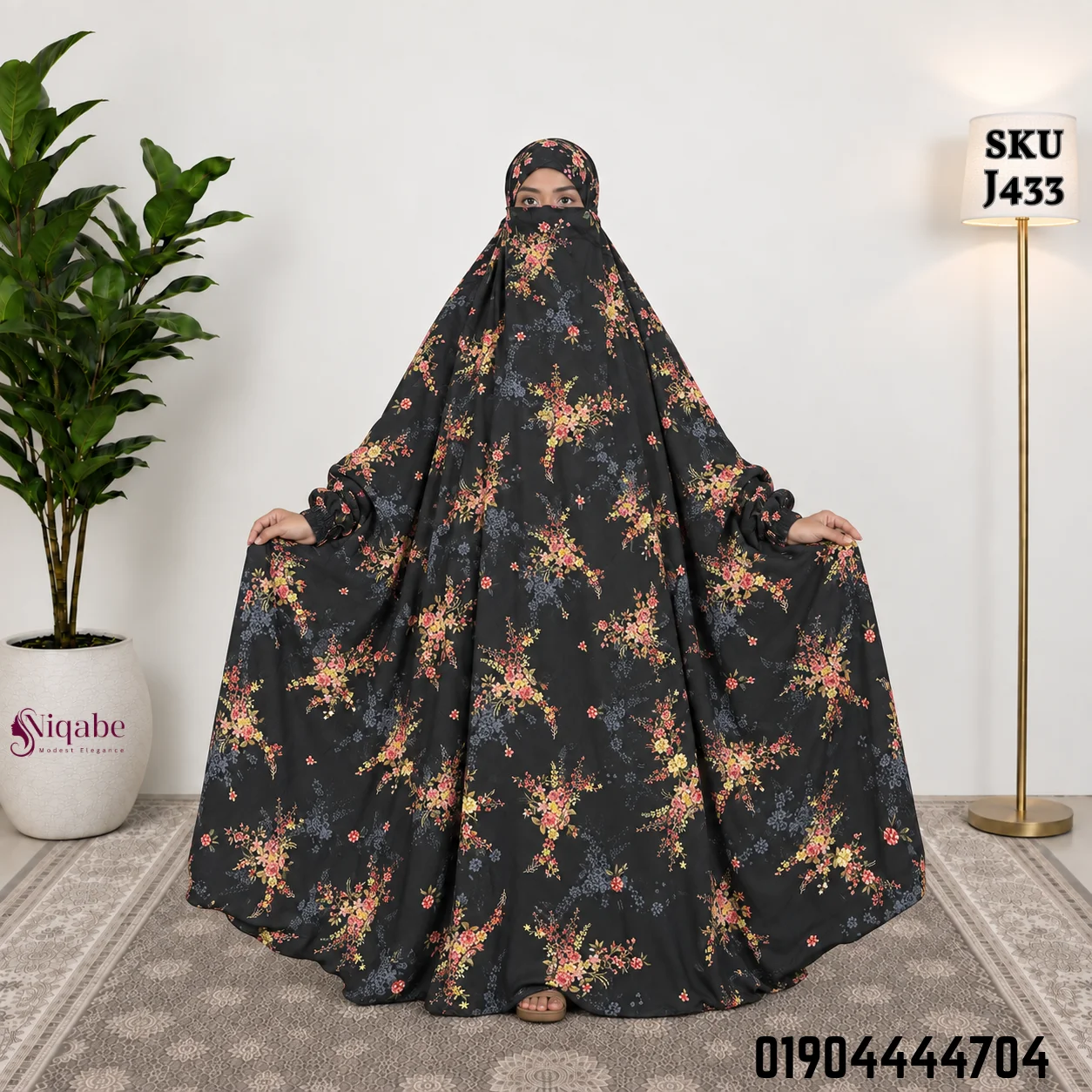 Premium Turkish Kaftan Silk Floor Touch Jilbab J433