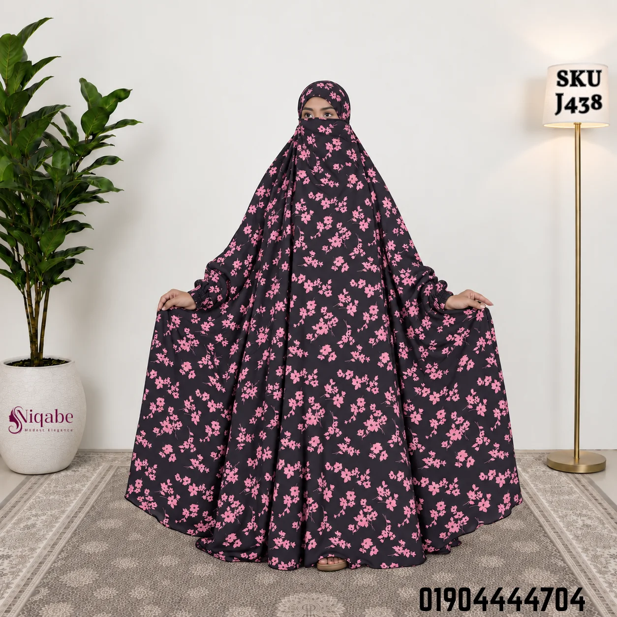 Premium Turkish Kaftan Silk Floor Touch Jilbab J438