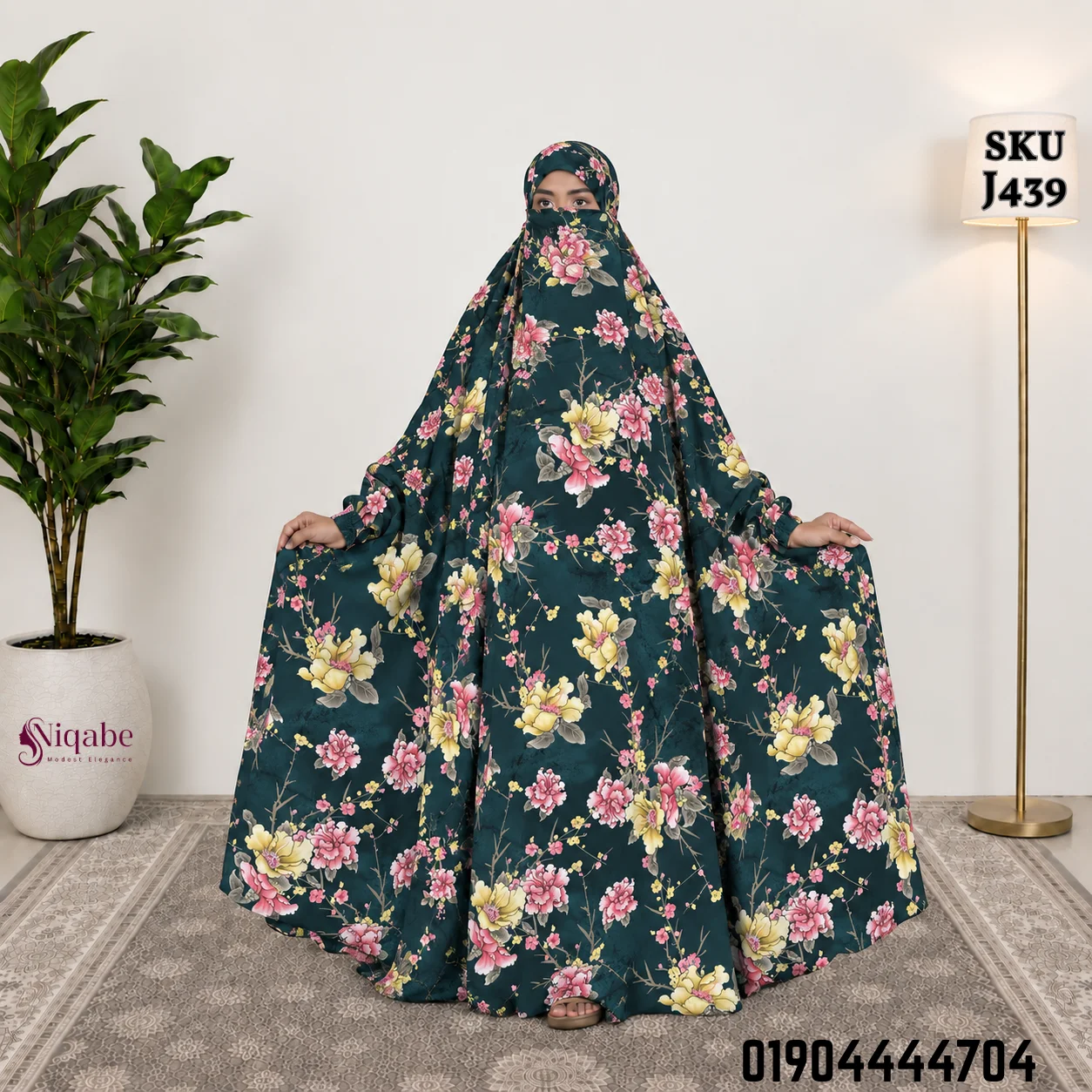 Premium Turkish Kaftan Silk Floor Touch Jilbab J439