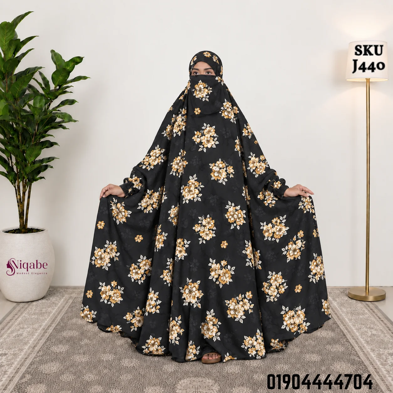 Premium Turkish Kaftan Silk Floor Touch Jilbab J440