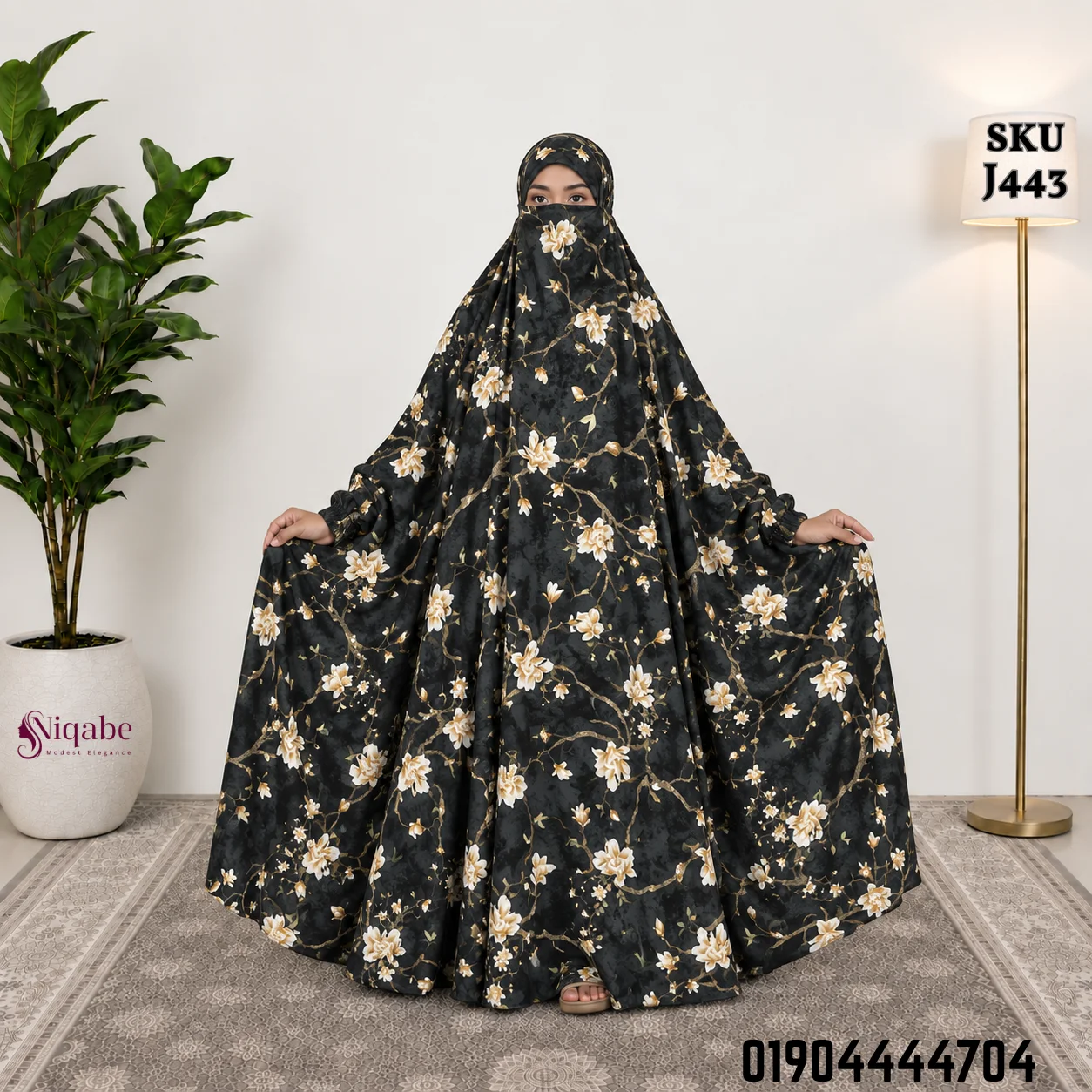 Premium Turkish Kaftan Silk Floor Touch Jilbab J443