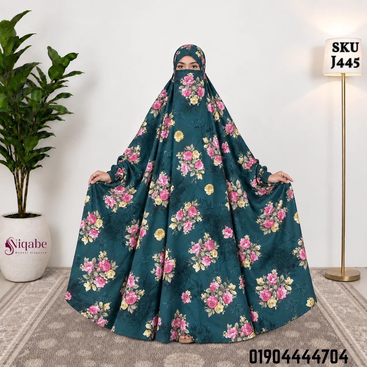 Premium Turkish Kaftan Silk Floor Touch Jilbab J445